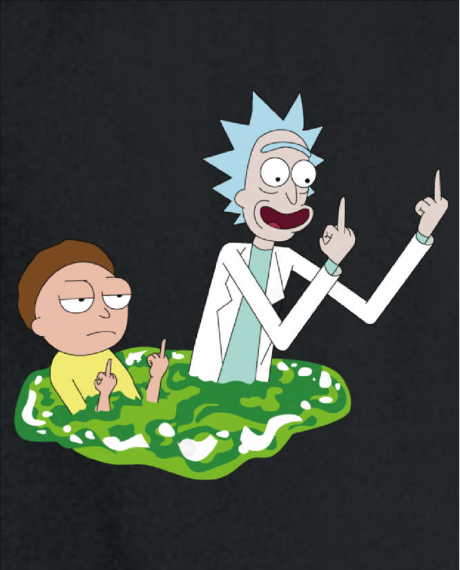 Džemperis finger Rick and Morty 
